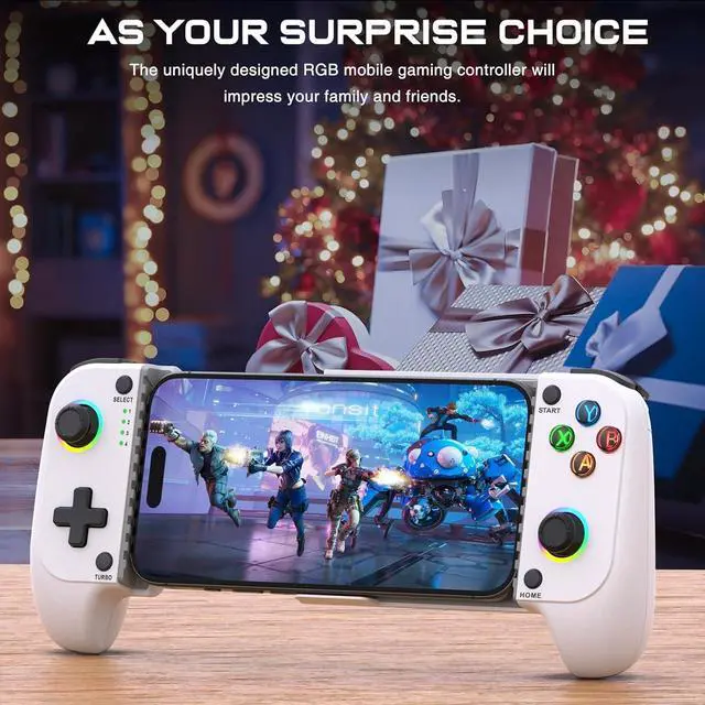 Alt view image 7 of 7 - Mobile Game Controler for iPhone/Android, Wireless Phone Controler Support Phone Case Gaming Controler Suitable for Xbox Game Pass, PlayStation,Steam Link, Roblox, Call of Duty Not for Sony PSP Games