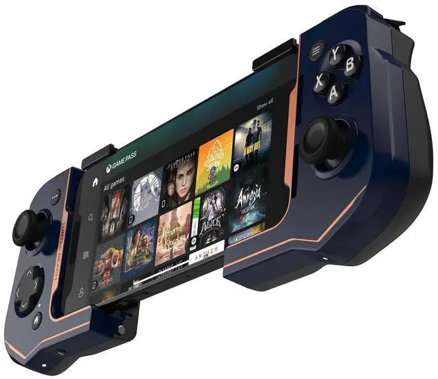 Main image of Turtle Beach Atom Mobile Game Controller with Bluetooth for Cloud Gaming on iPhone with Compact Shape, Console Style Controls & Low Latency Bluetooth  Cobalt Blue