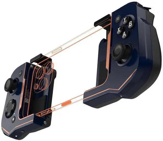 Alt view image 2 of 7 - Turtle Beach Atom Mobile Game Controller with Bluetooth for Cloud Gaming on iPhone with Compact Shape, Console Style Controls & Low Latency Bluetooth  Cobalt Blue