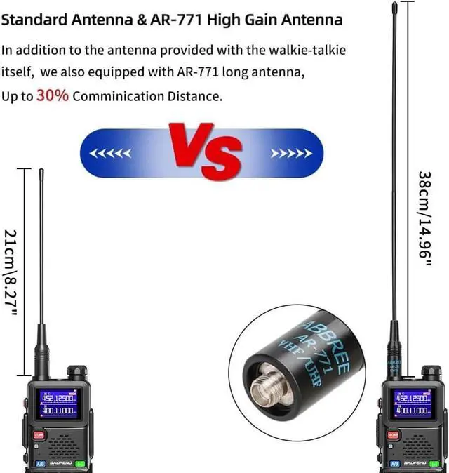 Alt view image 4 of 7 - 5RM Ham Radio 10W Long Range Handheld NOAA Weather Receiver 2500mAh Battery Rechargeable Walkie Talkies with Programming Cable,Speaker Mic,Type-C Charging,2 Pack