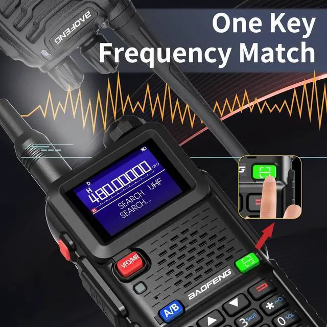 Alt view image 6 of 7 - 5RM Ham Radio 10W Long Range Handheld NOAA Weather Receiver 2500mAh Battery Rechargeable Walkie Talkies with Programming Cable,Speaker Mic,Type-C Charging,2 Pack