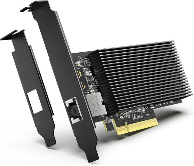 Main image of 10G PCI-E Network Card Single RJ45 Port, 10G NIC with  X540-T1 Conrtoller, VIMIN 10Gb Base-T Ethernet Network Card Compatible with PCI Express X8, X16, Support Windows/Windows Server/Linux/VMware