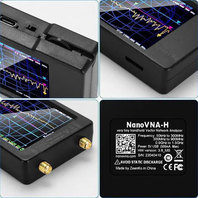 Alt view image 5 of 7 - NanoVNA-H Vector Network Analyzer 10KHz -1.5GHz Latest HW Version 3.6 | HF VHF UHF Antenna Analyzer Ham Radio (NANOVNA-H with 32GB SD Card)