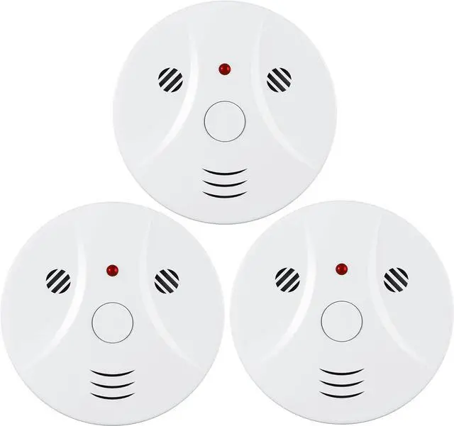 Main image of 3 Pack Combination Smoke and Carbon Monoxide Detector Battery Operated, Travel Portable Photoelectric Fire&Co Alarm for Home, Kitchen