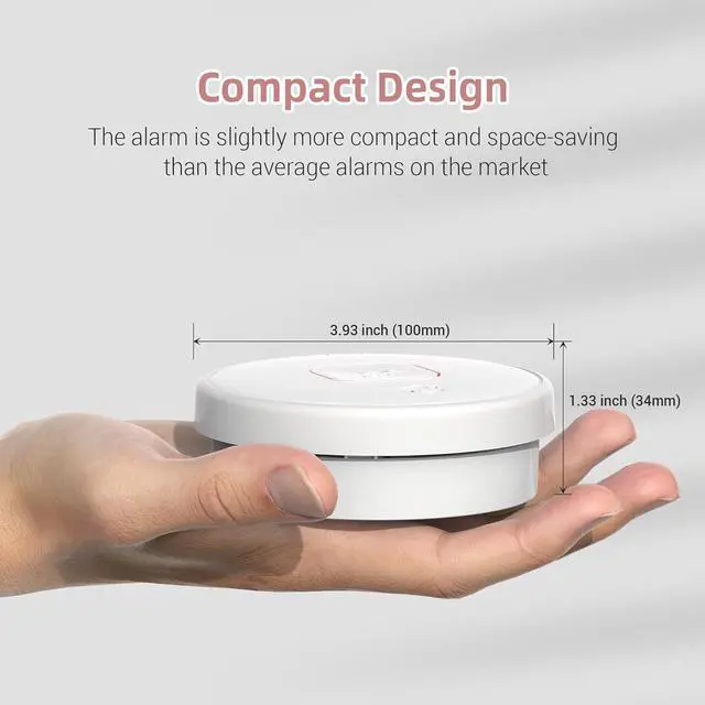 Alt view image 7 of 7 - Smoke Detector Battery Operated, 10-Year Smoke Alarm with Photoelectric Sensor, Fire Alarms Smoke Detectors with Test Button and Low Battery Warning, Fire Safety for Home,6 Pack