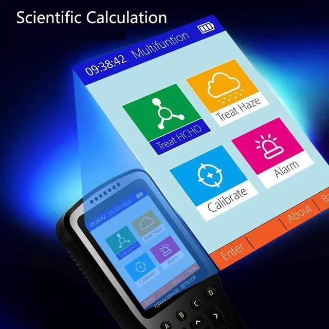 Alt view image 5 of 7 - Indoor Air Quality Monitor, IGERESS Formaldehyde Detector, Pollution Monitor, Temperature & Humidity Meter, Dust Tester, Detect Indoor HCHO/TVOC/PM2.5/PM10/PM1.0, Colorful LCD Screen & USB Charging