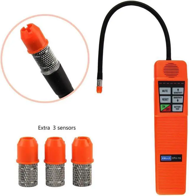 Alt view image 6 of 7 - Elitech CPU-1G HVAC Leak Detector Halogen Gas Tester HVAC Refrigerant AC Sniffer R22 R410A R134A