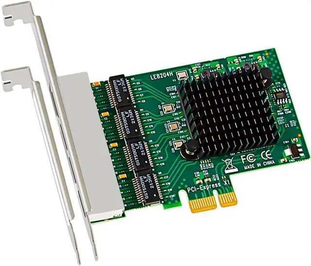 Main image of LE8204 4-Port Gigabit PCIe Ethernet Network Card, 4 x RTL8111H Chip, 4 x RJ45 LAN Port, PCIe X1 Installation