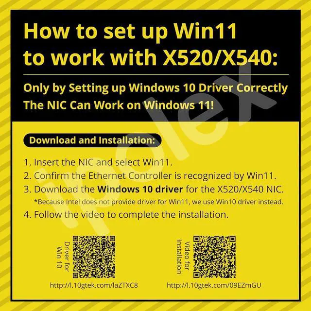 Alt view image 2 of 7 - 10Gb NIC PCIE Network Card with  X540-T2, Dual RJ45 Port,  X540-AT2 Controller, 10G Ethernet Converged Network LAN Adapter, Support Windows/Linux/Vmware/ESX/Freebsd Server