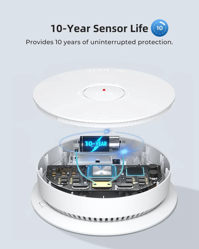 Alt view image 7 of 7 - Interconnected Hardwired Smoke & Carbon Monoxide Detector