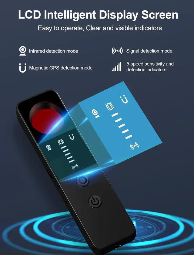 Alt view image 2 of 6 - Hidden Camera Detectors,Hidden Bug&Camera Detectors,GPS Tracker Detector,Finder Hidden Devices&Listening Devices in Travel,Car,Bath,Office,Hotel,Airbnb to Protect Privacy