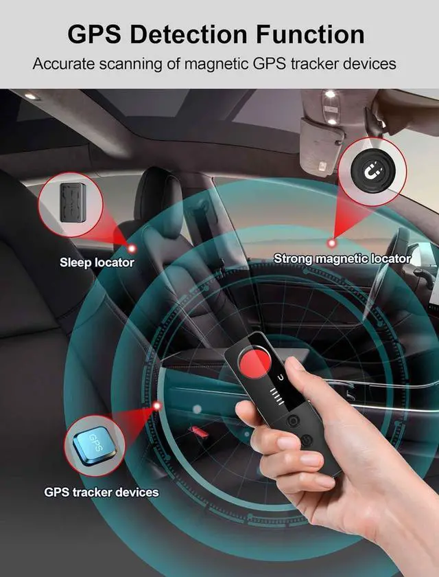 Alt view image 5 of 6 - Hidden Camera Detectors,Hidden Bug&Camera Detectors,GPS Tracker Detector,Finder Hidden Devices&Listening Devices in Travel,Car,Bath,Office,Hotel,Airbnb to Protect Privacy