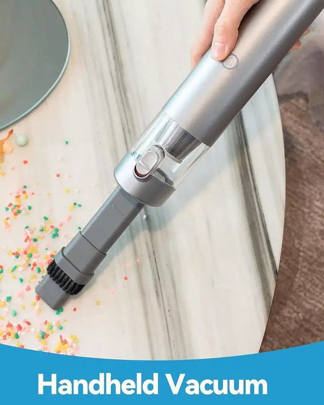 Alt view image 2 of 7 - Brigii Mini Handheld Vacuum Cordless, 3 in 1-Car Vacuum & Air Duster & Hand Pump, 3 Kinds of Crevice Nozzles for Small Spaces, Crevices, Portable Rechargeable Cleaner-M1