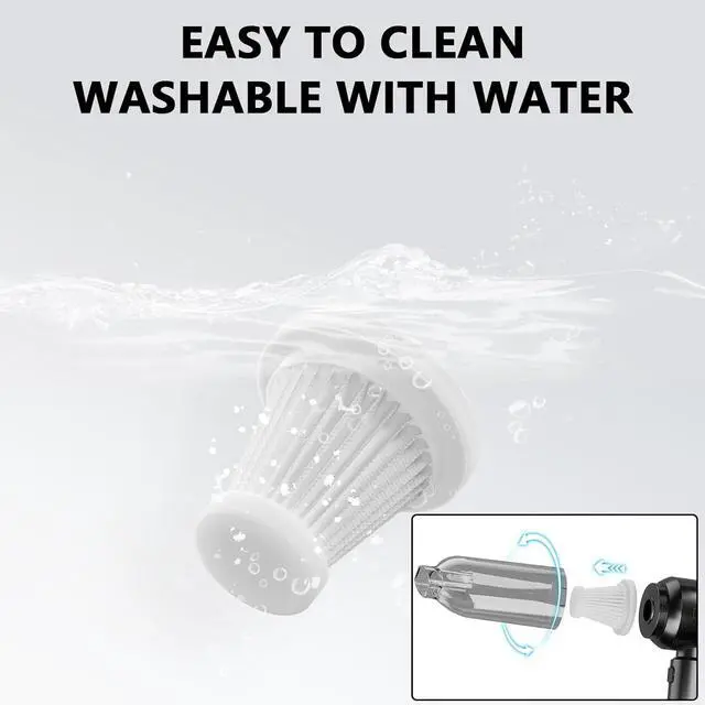 Alt view image 4 of 7 - Handheld Vacuum,Car Vacuum Cleaner,4-in-1 20000PA High Power Portable Rechargeable Vacuum Cleaner with Brushless Motor, Small Handheld Vacuum & Air Blower & Pump-Black