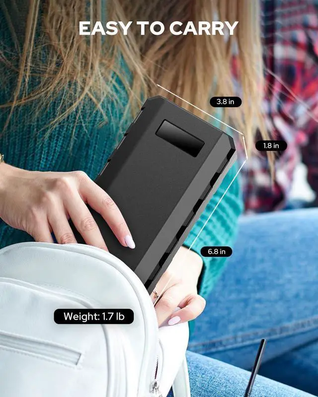 Alt view image 7 of 7 - Portable Power Bank with AC Outlet 65W/110V Portable Laptop Charger with QC3.0 USB*1/USB-C *1 88.8Wh/24000mAh Laptop Power Bank Fast Charging for Camping Travel Home Power Backup