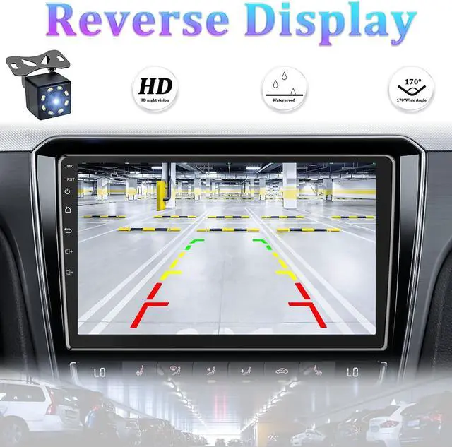 Alt view image 5 of 7 - 10.1 Inch Android Double Din Car Stereo Touch Screen Car Radio with WiFi GPS Navigation Mirror Link Car Multimedia Player Support Bluetooth FM Radio Receiver Dual USB Input with Backup Camera