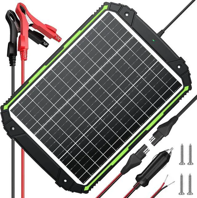 Main image of 25W 12V Solar Powered Battery Charger & Maintainer, Built-in Smart MPPT Charge Controller, Waterproof 25 Watt 12 Volt Solar Panel Trickle Charging Kits for Car Auto Boat RV Marine Trailer