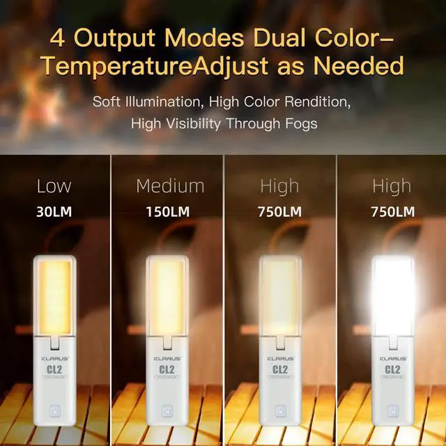 Alt view image 3 of 7 - CL2 Rechargeable Camping Lantern, 750LM 7 Light Modes Waterproof Foldable Tent with Power Supply for Emergency, Camping, Beach, Travel, Outages White 10000mAh  10,000mAh