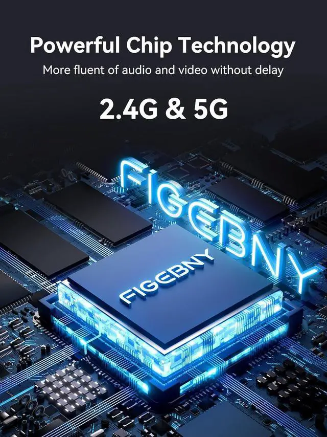 Alt view image 7 of 7 - Wireless HDMI Transmitter and Receiver 4K Larger LED Screen Display Wireless HDMI Extender Sender HD 5G 165FT Streaming Media Video/Audio/File for PC/Laptop/Projector/TV Box/Camera Gray