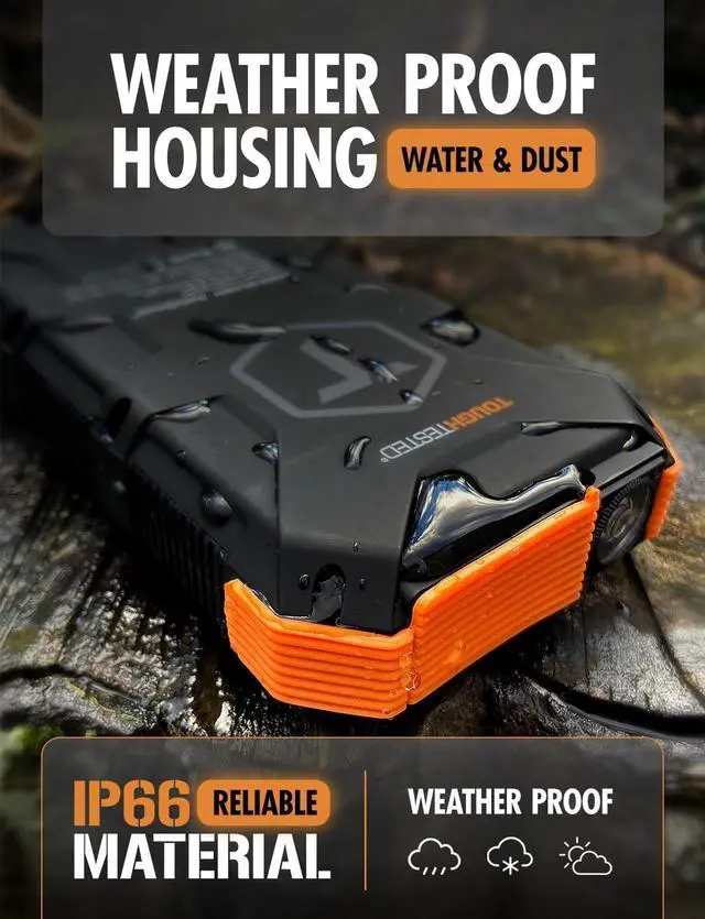 Alt view image 6 of 7 - ToughTested 24,000 mAh Fast Charging Solar Power Bank, Portable Solar Charger External Battery Bank | LED Flashlight, IP67 Waterproof, Dustproof, Shockproof for Camping, Travel & Emergency Use