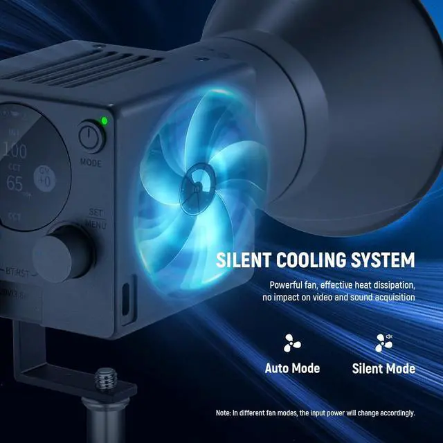 Alt view image 6 of 7 - 60W Portable RGB LED Video Light Handheld Fill Light, APP/2.4G/Panel Control 18 Scenes 8700Lux/1m 2700-6500K CRI97+ Dimmable COB Continuous Output Lighting for Video Recording Streaming, HS60C