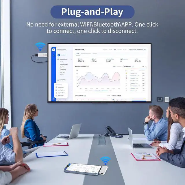Alt view image 3 of 7 - Wireless HDMI Transmitter and Receiver Upgrade Type-C 3.1 Port Wireless Hdmi Plug & Play Portable 2.4G/5G for Streaming Video and Audio to HDTV/Projector/Monitor from Martphone/Tablet/Laptop