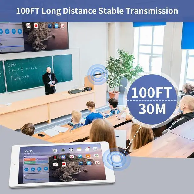 Alt view image 5 of 7 - Wireless HDMI Transmitter and Receiver Upgrade Type-C 3.1 Port Wireless Hdmi Plug & Play Portable 2.4G/5G for Streaming Video and Audio to HDTV/Projector/Monitor from Martphone/Tablet/Laptop