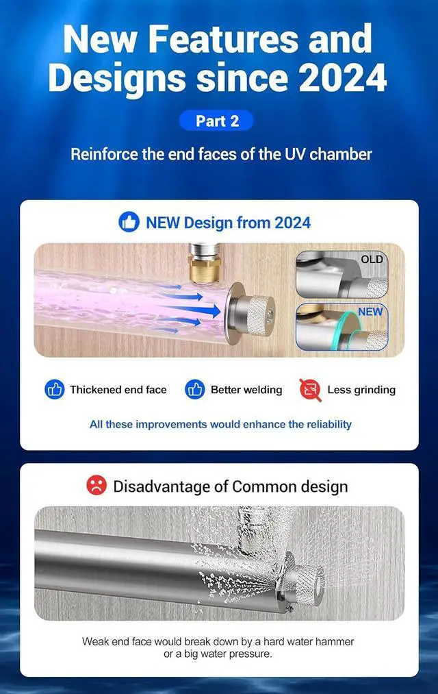 Alt view image 4 of 7 - 120V 40W 12GPM 1 Inlet/Outlet MNPT Whole House Ultraviolet Water Purifier Filter, +1 Extra UV Bulb