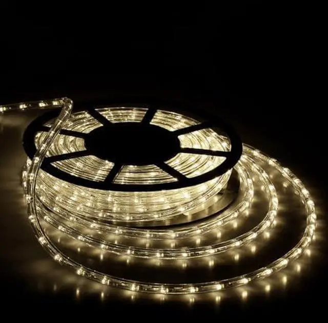Alt view image 3 of 6 - 100Ft LED Rope Lights, 1080 LEDs Waterproof Rope Lights, 110V Cuttable Connectable Rope Lights Waterproof Decorative Lighting for Indoor/Outdoor, Deck, Patio, Christmas Decorations(Cold White)