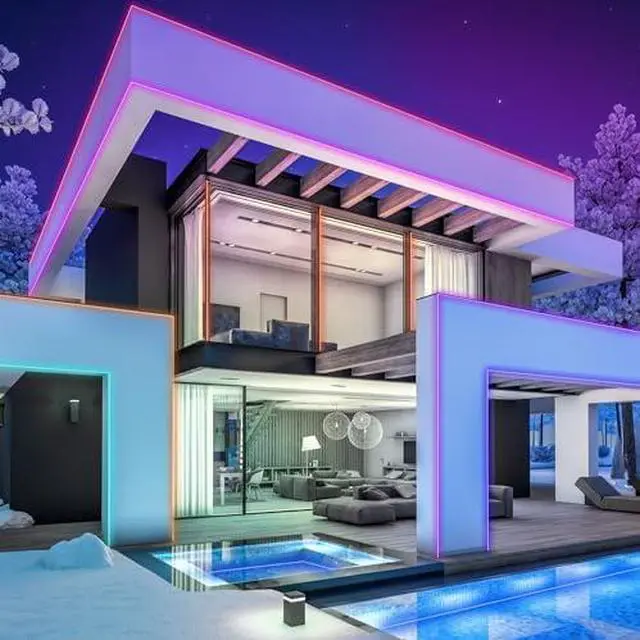 Alt view image 7 of 7 - Led Strip Lights 50ft / 15m Daylight White 6000K Waterproof IP65 Flexible LED Light Strip AC 110-120V Led Lights for Bedroom, Indoor & Outdoor, Power Adapter Included