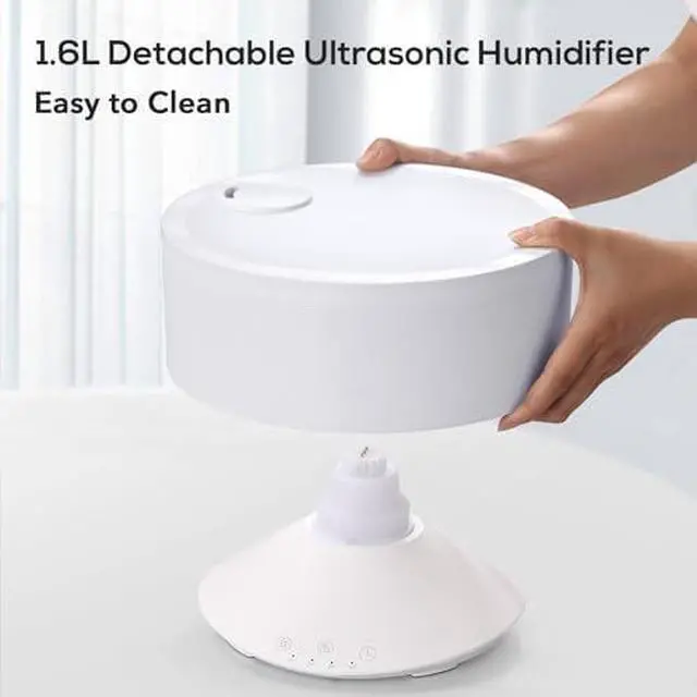 Alt view image 2 of 5 - Easy to Clean,Essential Oil Diffuser, Colorful Night Light,Ultrasonic Top Fill Cool Mist Humidifiers for Bedroom Baby Plants,Ultra Quiet,Last up to 20 Hrs,1.6L,Levoair
