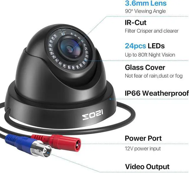 Alt view image 2 of 7 - ZOSI 4 Pack 1080P 1920TVL HD-TVI Dome Security Cameras,Night Vision,2MP Indoor Outdoor Home Surveillance CCTV Camera for 1080P/5MP/4K TVI Analog DVR