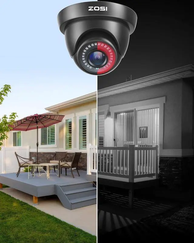 Alt view image 7 of 7 - ZOSI 4 Pack 1080P 1920TVL HD-TVI Dome Security Cameras,Night Vision,2MP Indoor Outdoor Home Surveillance CCTV Camera for 1080P/5MP/4K TVI Analog DVR