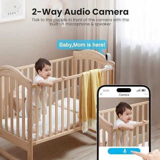 Alt view image 3 of 6 - 4 Pack Indoor Security Cameras Wriless, Home Security Cameras for House/Baby/Elder/Dog/Cat with 24/7 Recording/2-Way Talk/Night Vision/AI Detection/Cloud& SD Card Storage, Alexa&Google Home Support