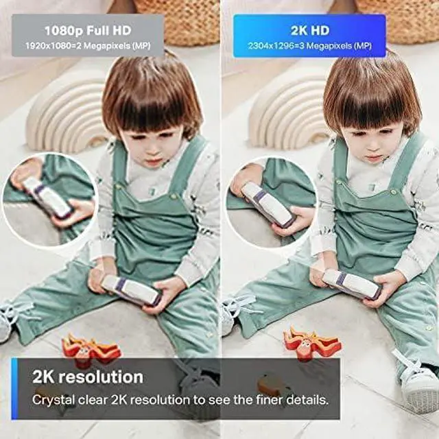 Main image of Tapo 2K Security Camera for Baby Monitor, Dog Camera w/Motion Detection, 2-Way Audio Siren, Night Vision, Cloud & SD Card Storage, Works w/Alexa & Google Home, 4-Pack (Tapo C110P4)