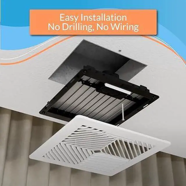 Alt view image 2 of 5 - Smart Vent 6x12 (White), AC Vent Cover for Floors, Walls and Ceilings.