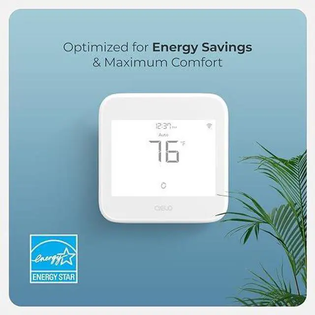 Alt view image 2 of 4 - Smart Thermostat Eco | Energy Star Certified Thermostat | Supports Conventional Systems up to (2H/2C) & Heat Pumps (4H/2C) | Free C-Wire Adapter in Box | NOT for Mini Split Systems | (White)