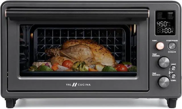 Main image of Infrared Heating Air Fryer Toaster Oven Combo, with Non-toxic Enamel-coated Interior, Extra Large Countertop Convection Oven 10-in-1 Combo, 6-Slice Toast, Enamel Baking Pan Easy Clean