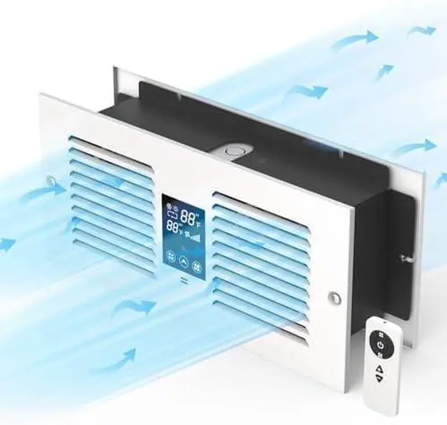 Main image of Room to Room Fan with Remote Control, 300CFM Through Wall Vent Fan, 5-Speed Ventilation, with Temperature Control, for Kitchen, Laundry, Hardwired, RTR300