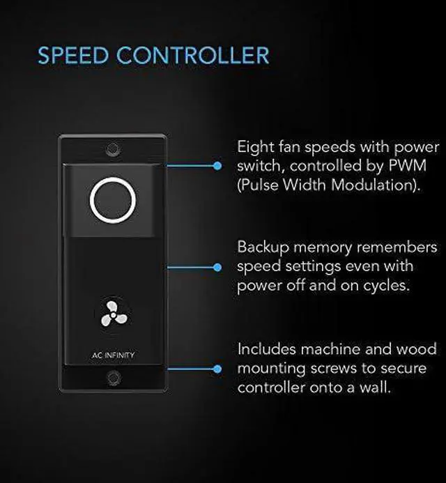 Alt view image 2 of 13 - AIRLIFT T10, Shutter Exhaust Fan 10" with WiFi Temperature Humidity Controller, EC-Motor Wall Mount Ventilation and Cooling for Sheds, Attics, Workshops, and Greenhouses