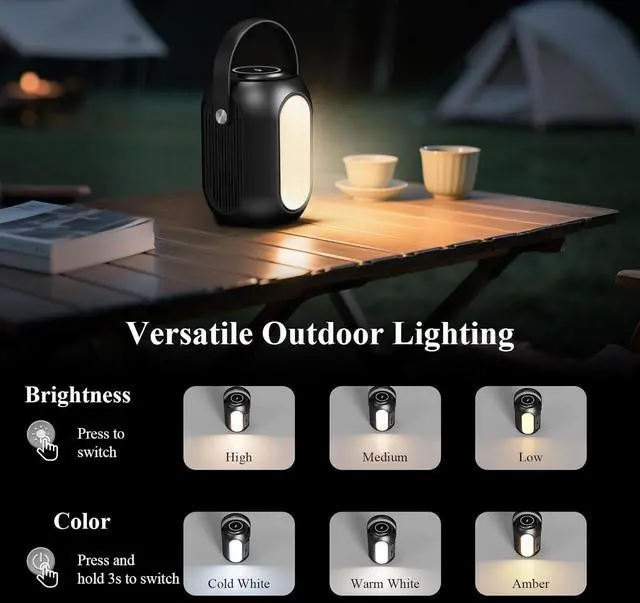 Alt view image 6 of 7 - Large Power Bank 54000mAh, Outdoor Power Bank with 140W Output, Wireless Charging, Versatile Camping Lantern, Portable Charger for Camping & Travel, Laptop Portable Charger
