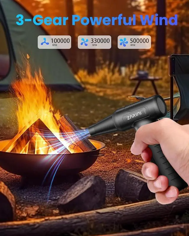 Alt view image 3 of 7 - Electric Compressed Air Duster - 33,0000 RPM High-Speed Air Blower Gun, Rechargeable Mini Turbo Fan Cordless for Keyboard, PC, Car, Home & Outdoor Cleaning Dust, Replaces Compressed Air Cans