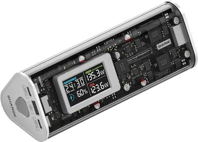 Main image of EK 170 Power Bank, 170W Total 24,000mAh High Capacity Portable Charger with Smart Display, IP66 140W PD3.1 Battery Pack for Laptop iPhone 17/16/15 Galaxy Google Pixel MacBook, Steam Deck