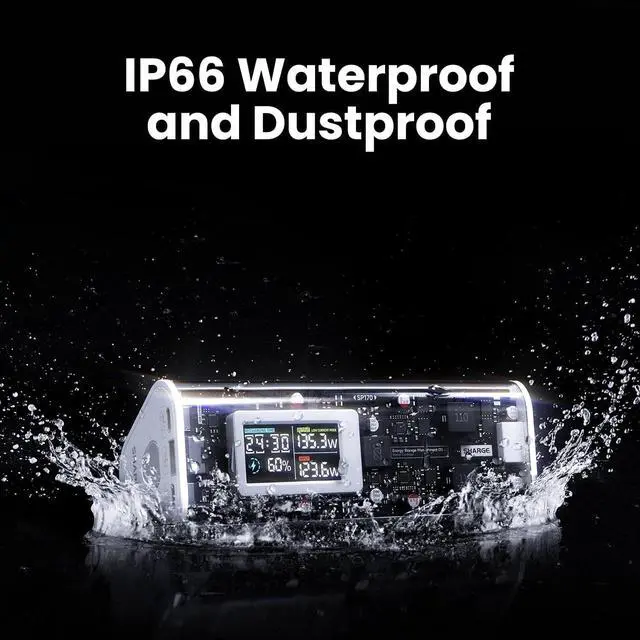 Alt view image 4 of 7 - EK 170 Power Bank, 170W Total 24,000mAh High Capacity Portable Charger with Smart Display, IP66 140W PD3.1 Battery Pack for Laptop iPhone 17/16/15 Galaxy Google Pixel MacBook, Steam Deck