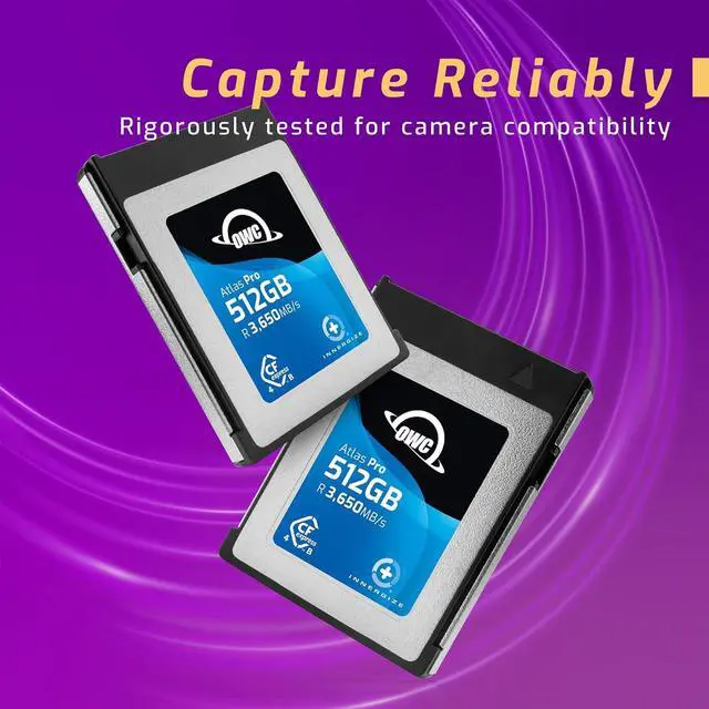 Alt view image 4 of 7 - 512GB Atlas Pro High-Performance CFexpress 4.0 Type B Memory Card, Professional Grade, up to 3000MB/s Write,3650MB/s Read, Capture up to 6K high bitrate Video