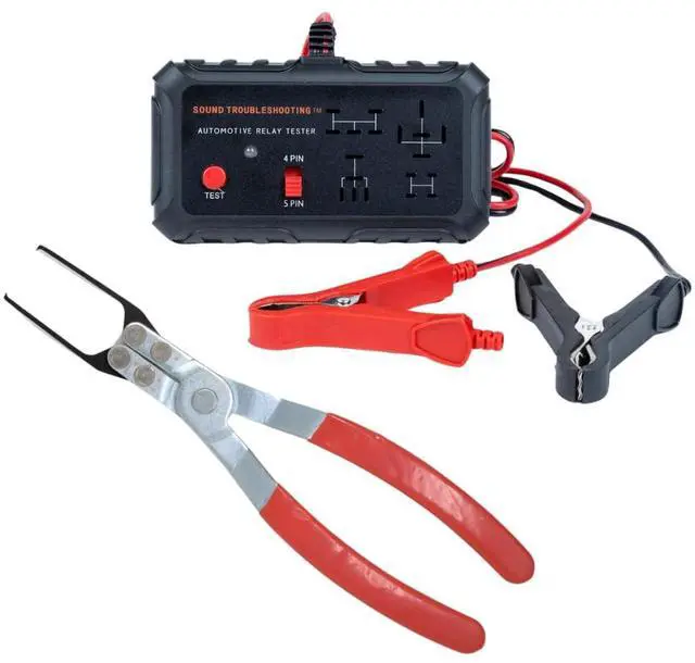 Main image of Automotive Relay Tester With Relay Puller - 12V Auto Relay Diagnostic Tool, Car Relay Tester with Battery Clips, Relay Testing Kit, Electrical Systems Tool | Patented