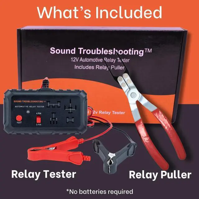 Alt view image 2 of 7 - Automotive Relay Tester With Relay Puller - 12V Auto Relay Diagnostic Tool, Car Relay Tester with Battery Clips, Relay Testing Kit, Electrical Systems Tool | Patented