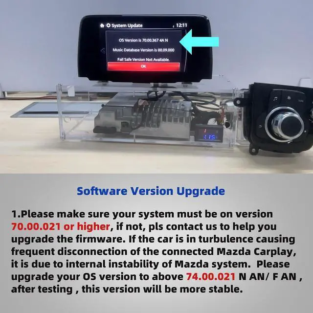Alt view image 3 of 6 - TK78-66-9U0C Mazda Carplay Android Auto Retrofit Kit | Compatible with Mazda 2 3 6 CX3 CX5 CX9 MX5 2014-2020 Adapter Interface Port MZD Connect System 00008FZ34 (2024 New Upgraded)
