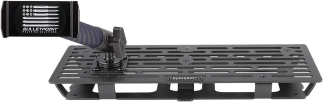 Main image of RubiGrid Metal Dash Mount Phone Holder Multi-Device Mount Compatible with 2023+ Ford Super Duty (Spring-Loaded)