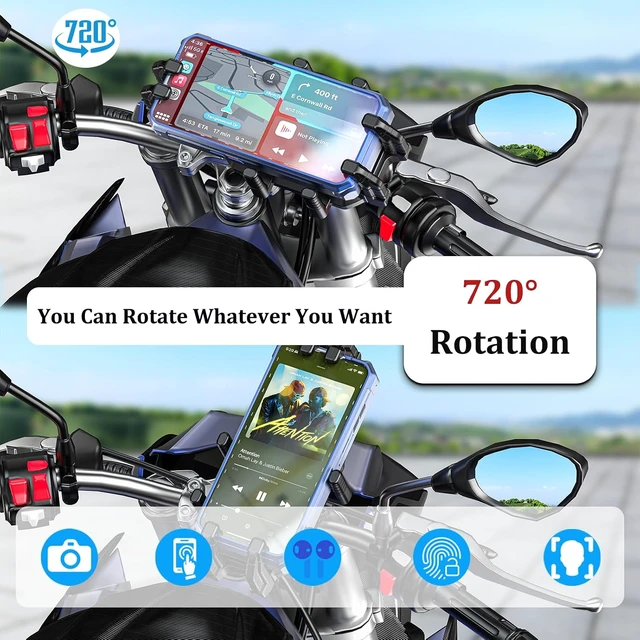Alt view image 7 of 7 - Motorcycle Phone Mount with Secure Lock & Vibration Dampener